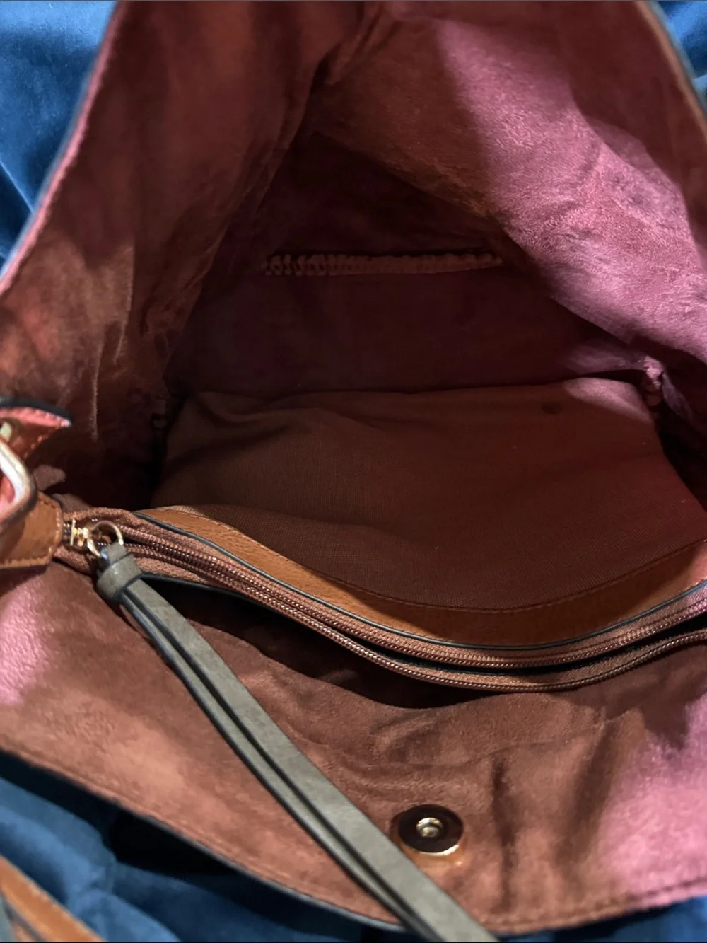 Steve Madden two toned Leather Shoulder Bag with Front Pockets